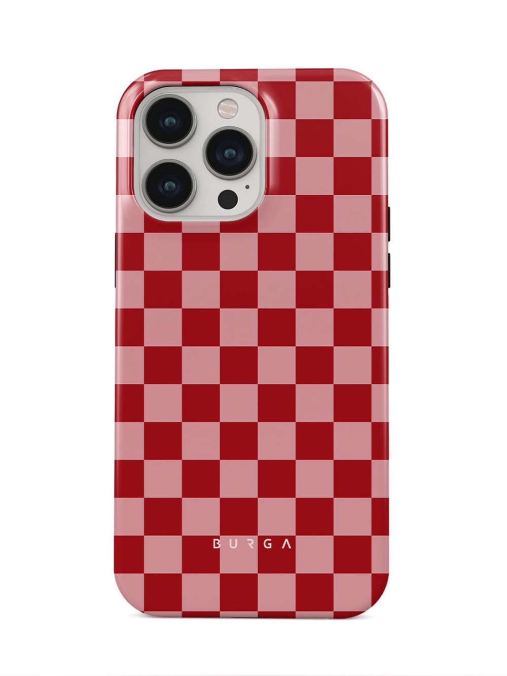 BURGA Cheerleader - iPhone 13 Pro Max Case Case Velvet Pouch pink red checkers